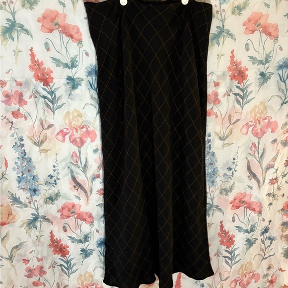 Vintage Laura Scott Black Maxi Skirt Casual - Picture 4 of 7
